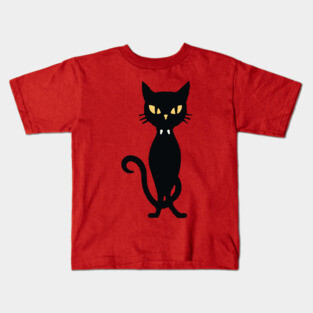 Spooky Vampire Cat Kids T-Shirt