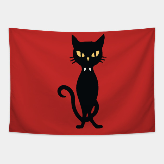 Spooky Vampire Cat Tapestry by DonWillisJrArt