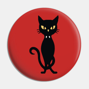 Spooky Vampire Cat Pin