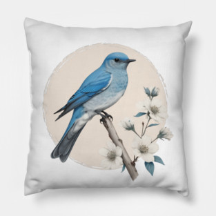 Mountain Bluebird Pillow