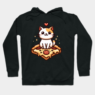 Kawaii Cat with Pizza Hoodie