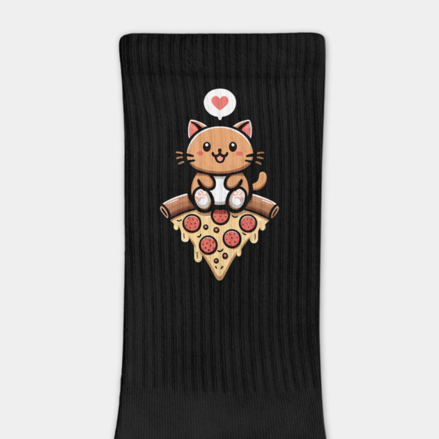 Kawaii Cat with Pizza by logiamerch