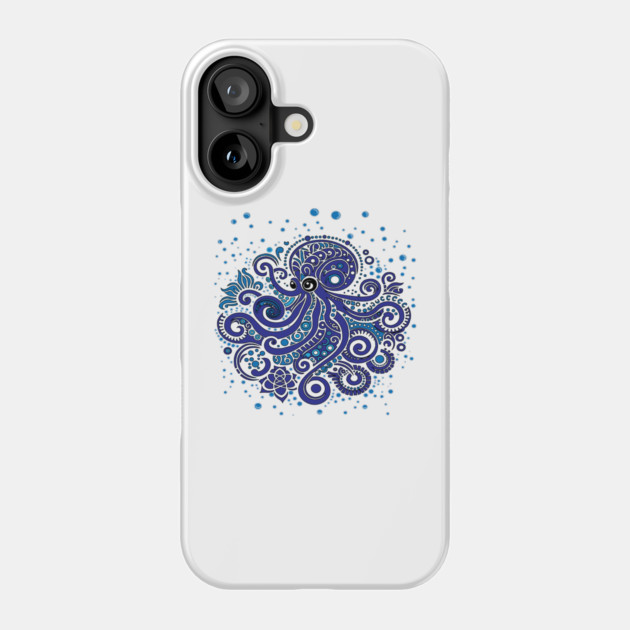 Blue Octopus Phone Case by DickinsonDesign