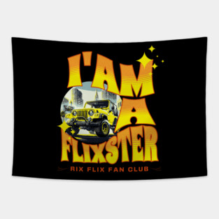 I'am a Flixster Yellow Jeep Rix Flix Fan Art Tapestry