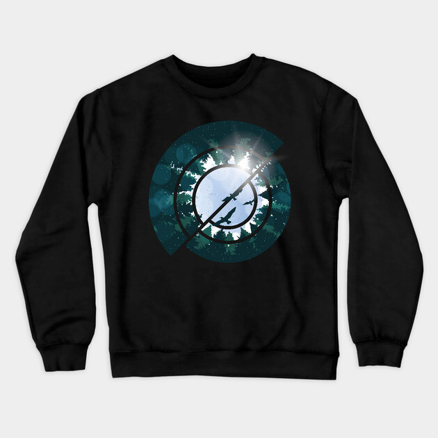 ABSTRACT Nature FOREST awesome illustration design Crewneck Sweatshirt by Midoart