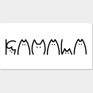 Kamala Cat Typography Alphabet Cute Funny Saying Quote Women Posters and Art