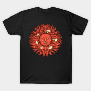 A big sun with a face, in out of control mode T-Shirt
