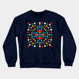 Polka Pulse: Color Rhythm Crewneck Sweatshirt