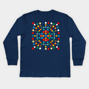 Polka Pulse: Color Rhythm Kids Long Sleeve T-Shirt