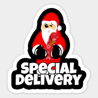 Special Delivery Naughty Santa Dildo Sex Toy Sticker