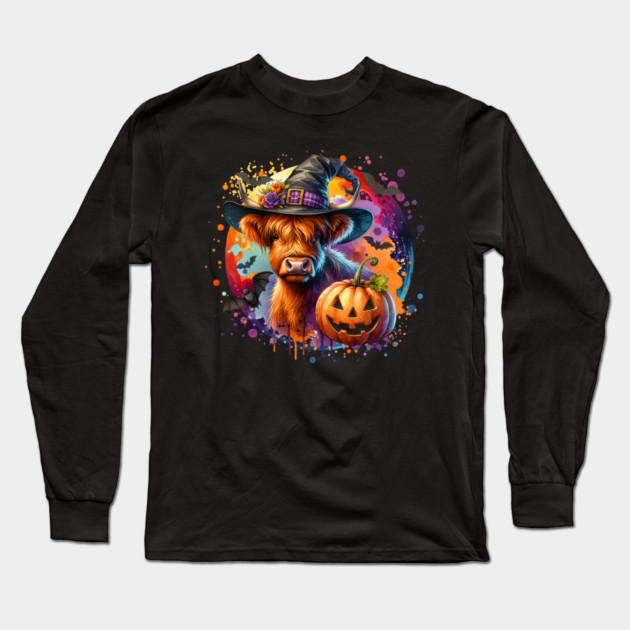 Halloween Cow Long Sleeve T-Shirt by HolidayBug