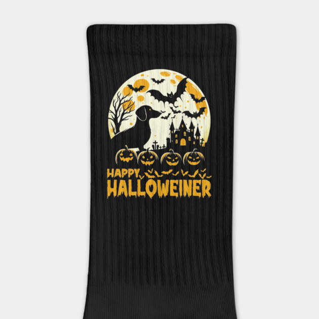 Halloween Dachshund Weenie Wiener Moon Dog Halloweiner by JessArty