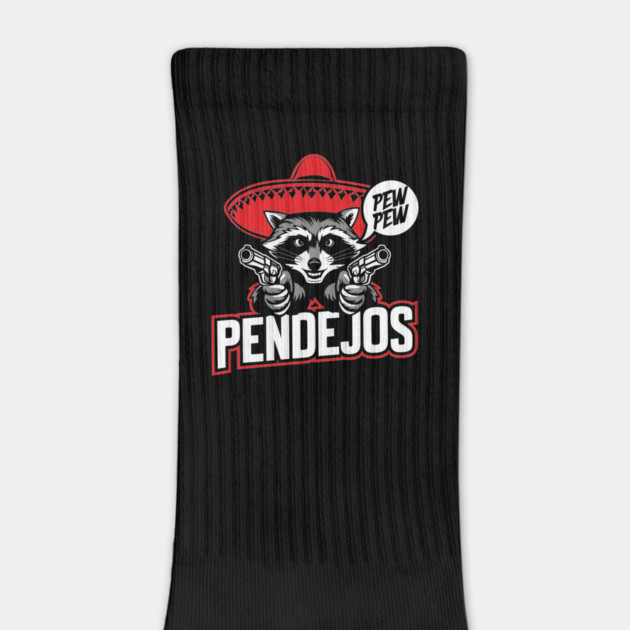 Pew Pew Pendejos Mexican Rude Raccoon by Anticorporati