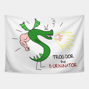 Trogdor the Burninator Dragon Tapestry