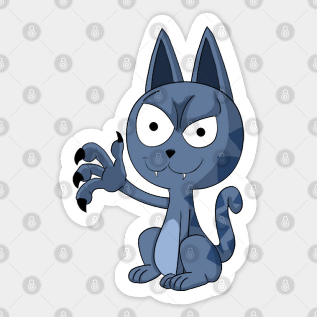 PSYCHO CAT Sticker by droidmonkey