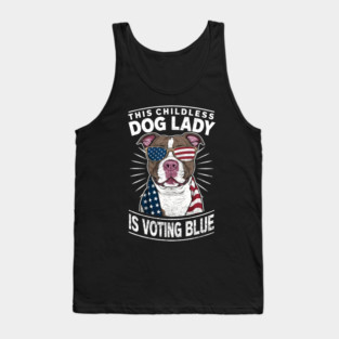Childless Dog Lady For Kamala Harris 2024 Election Tank Top