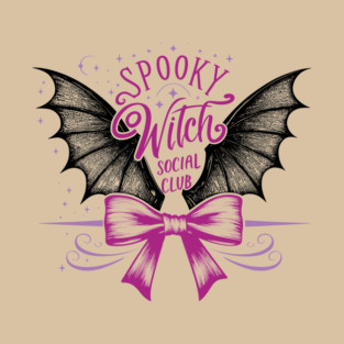 Spooky Witch Social Club Halloween Party T-Shirt