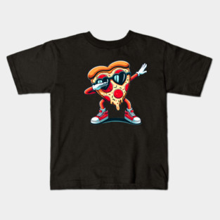 Funny Dabbing Pizza, Love Eating Pizza Kids T-Shirt