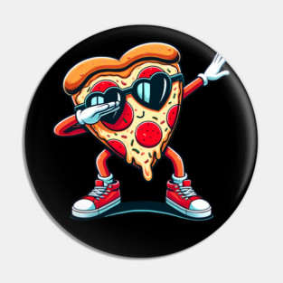 Funny Dabbing Pizza, Love Eating Pizza Pin