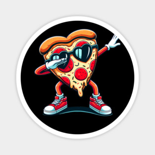 Funny Dabbing Pizza, Love Eating Pizza Magnet