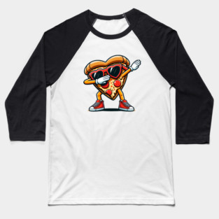 Funny Dabbing Pizza, Love Eating Pizza Baseball T-Shirt