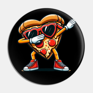 Funny Dabbing Pizza, Love Eating Pizza Pin