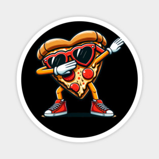 Funny Dabbing Pizza, Love Eating Pizza Magnet
