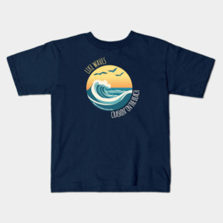 Like Waves (dark background) Kids T-Shirt