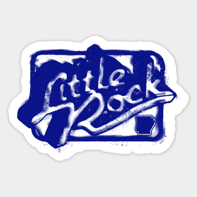 Little Rock - Messy Vintage Logo Magnet by rt-shirts