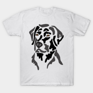 Cool Black Labr Dog Abstract Art T-Shirt