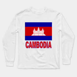 The Pride of Cambodia - Cambodian Flag Design Long Sleeve T-Shirt