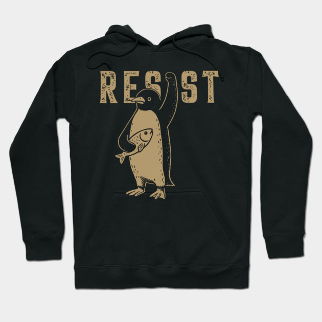 Resist-Penguin Hoodie by valeriegraydesign
