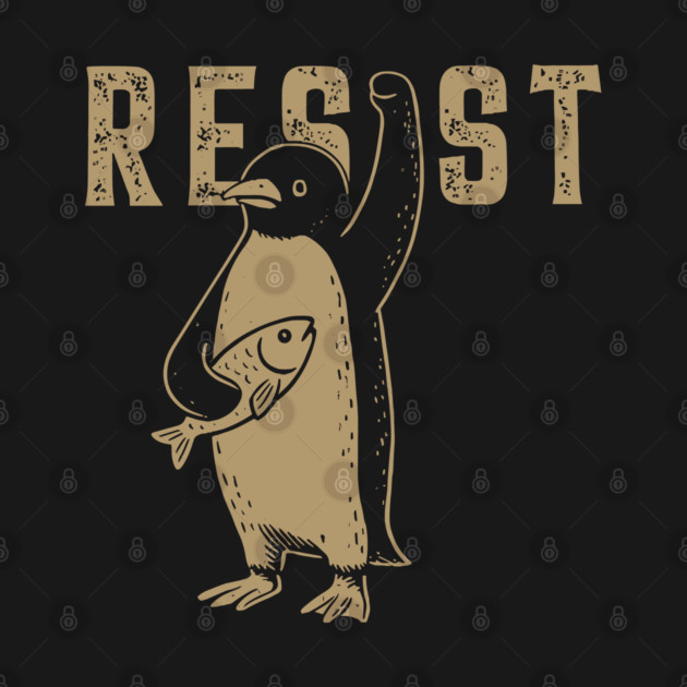 Resist-Penguin by valeriegraydesign