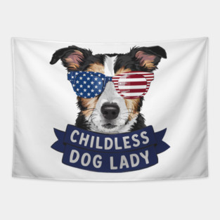 This Childless dog Lady Tapestry