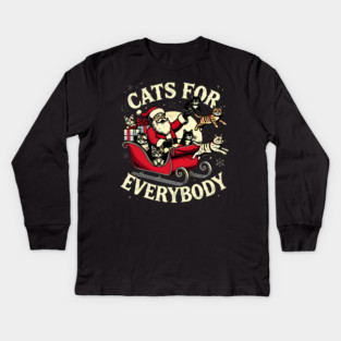 Cats-for-Everybody-Christmas Kids Long Sleeve T-Shirt