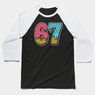 Six Seven 6 7 Meme Design 6 7 Baseball T-Shirt