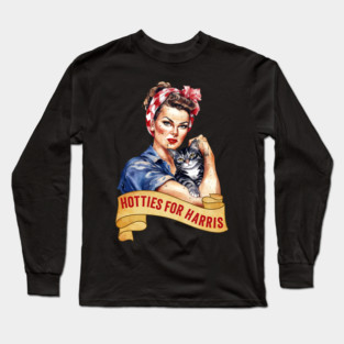 Hotties For Harris Kamala President 2024 Election Long Sleeve T-Shirt
