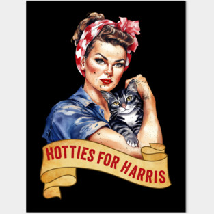 Hotties For Harris Kamala President 2024 Election Posters and Art