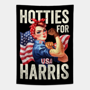 Hotties For Harris Kamala President 2024 Election Tapestry