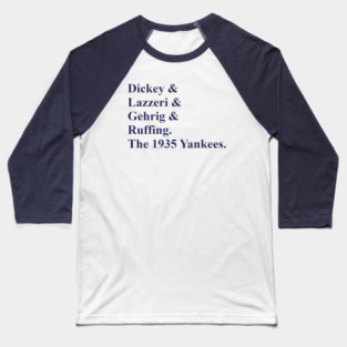 1935 Yankees Tribute Baseball T-Shirt