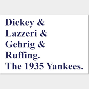 1935 Yankees Tribute Posters and Art