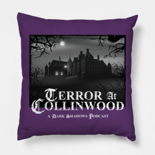 Terror at Collinwood - Collinwood Logo b&w - designed by Eric Marshall Pillow