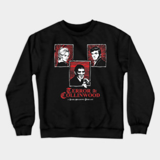 Terror at Collinwood - Trio of Terror 2 logo - best for dark shirts - designed by Eric Marshall Crewneck Sweatshirt
