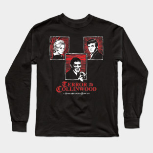 Terror at Collinwood - Trio of Terror 2 logo - best for dark shirts - designed by Eric Marshall Long Sleeve T-Shirt