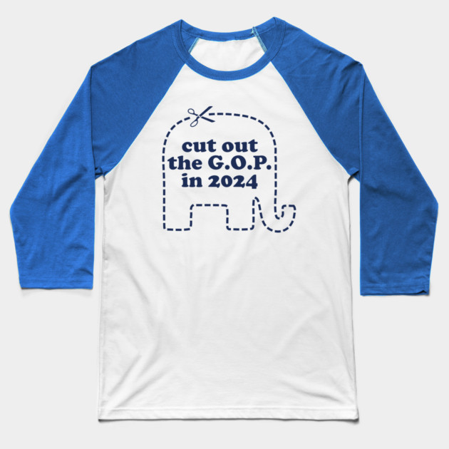 Cut Out the G.O.P. in 2024 Baseball T-Shirt by Stuffosaurus