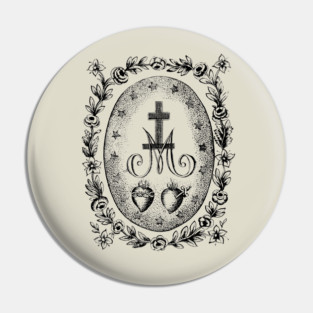 Miraculous Medal vintage Pin