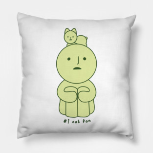 #1 cat fan smiski sticker cute Pillow