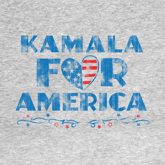 Kamala for America Patriotic Heart Vintage Retro by Stuffosaurus