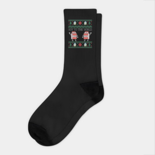 Funny Christmas Vegan Vegetarian Soy Milk Ugly Christmas Socks