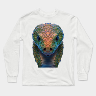 Close up of a Snake Head Long Sleeve T-Shirt